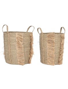 Set de basket Home ESPRIT Naturel Herbier marin Tropical (2 Pièces)