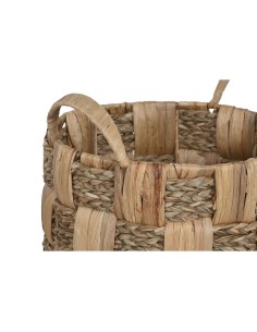 Set de basket Home ESPRIT Naturel Métal Jacinthe d'eau Boho (4 Pièces) 2