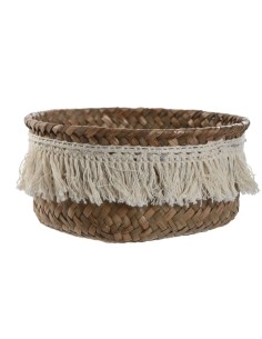 Set de basket Home ESPRIT Blanc Naturel Fibre naturelle Boho Usé (3 Pièces) 2