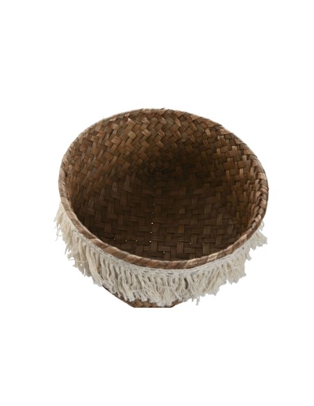 Set de basket Home ESPRIT Blanc Naturel Fibre naturelle Boho Usé (3 Pièces)