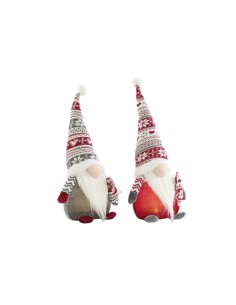 Décorations de Noël DKD Home Decor Multicouleur Gnome 23 x 16 x 50 cm (2 Unités)