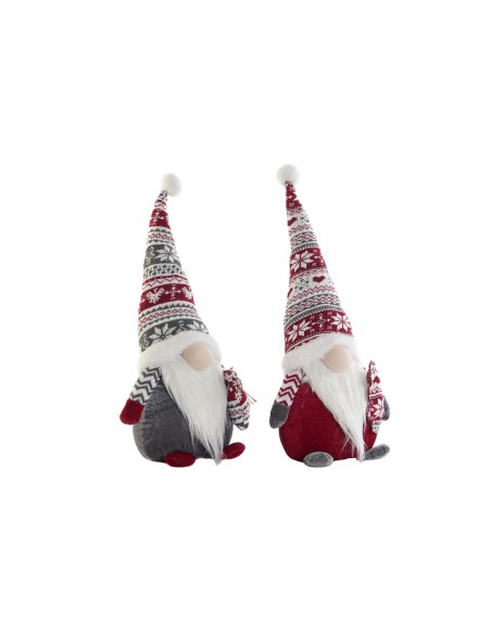 Décorations de Noël DKD Home Decor Multicouleur Gnome 23 x 16 x 50 cm (2 Unités)