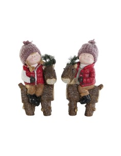 Décorations de Noël DKD Home Decor Multicouleur Enfants 18 x 24 x 45 cm (2 Unités)