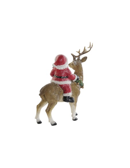 Décorations de Noël DKD Home Decor Multicouleur Renne 17,5 x 9 x 23 cm (2 Unités)