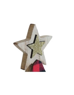 Décorations de Noël DKD Home Decor Noir Rouge Arbre 11,5 x 4 x 31 cm 2