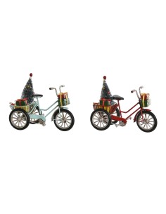 Décorations de Noël DKD Home Decor Rouge Bleu ciel 16 x 8 x 12,5 cm (2 Unités)