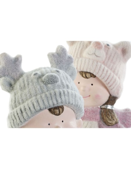 Décorations de Noël DKD Home Decor Multicouleur Enfants 23 x 21 x 36 cm (2 Unités)