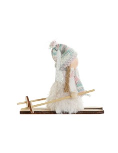 Décorations de Noël DKD Home Decor Blanc Gris Fée 12 x 8 x 10 cm (3 Unités) 2