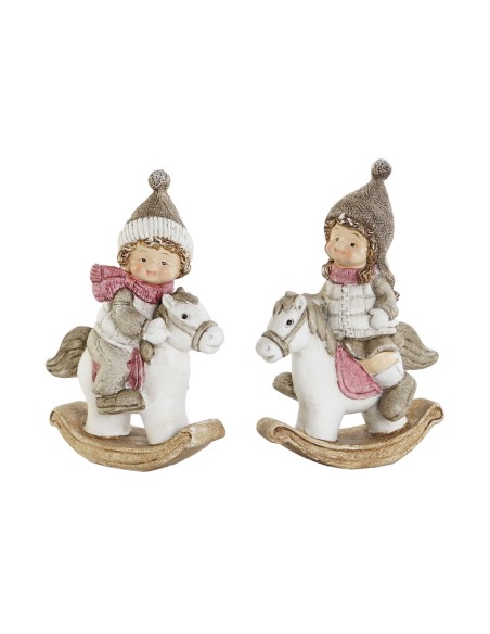 Décorations de Noël DKD Home Decor Multicouleur 8,8 x 4,8 x 12,5 cm (2 Unités)