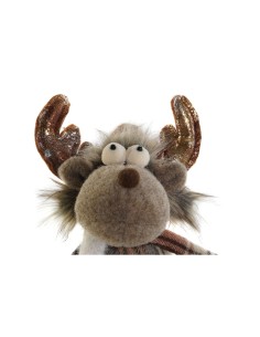 Décorations de Noël DKD Home Decor Marron Renne 14 x 12 x 35 cm (2 Unités) 2