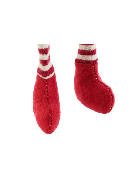 Décorations de Noël DKD Home Decor Blanc Rouge Gnome 10 x 7 x 57 cm (2 Unités)