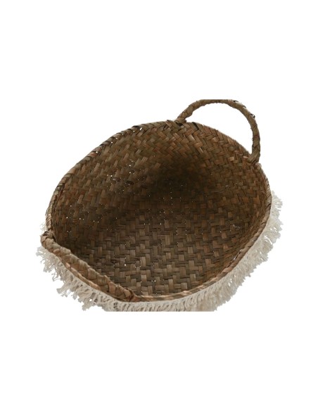 Set de basket Home ESPRIT Blanc Naturel Fibre naturelle Boho Usé (4 Pièces)