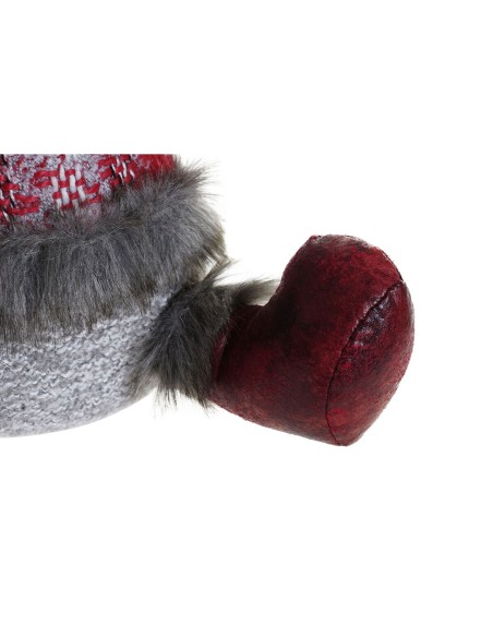 Décorations de Noël DKD Home Decor Rouge Gris Renne 27 x 19 x 32 cm (2 Unités)