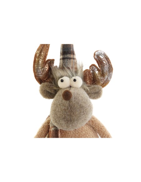 Décorations de Noël DKD Home Decor Marron Renne 13 x 12 x 25 cm (2 Unités)