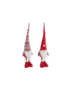 Décorations de Noël DKD Home Decor Blanc Rouge Gnome 14 X 11 X 73 cm (2 Unités)