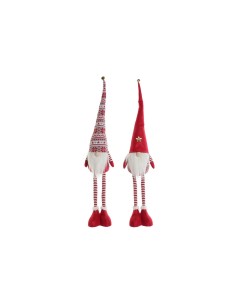Décorations de Noël DKD Home Decor Blanc Rouge Gnome 14 X 11 X 73 cm (2 Unités) 2