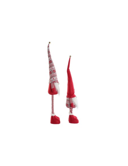 Décorations de Noël DKD Home Decor Blanc Rouge Gnome 14 X 11 X 73 cm (2 Unités)