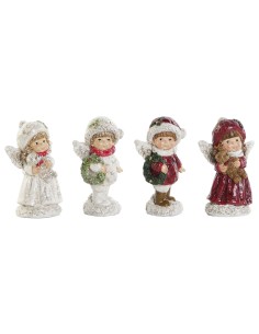 Décorations de Noël DKD Home Decor Multicouleur Enfants 6,7 x 5,1 x 11,4 cm (4 Unités)