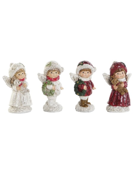 Décorations de Noël DKD Home Decor Multicouleur Enfants 6,7 x 5,1 x 11,4 cm (4 Unités)