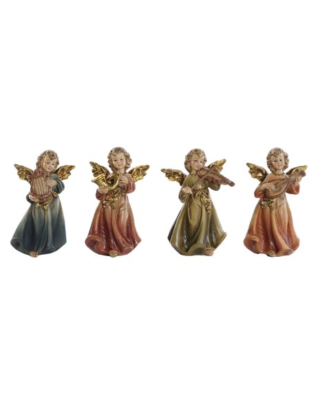 Décorations de Noël DKD Home Decor Multicouleur Ange 6 x 3,9 x 9,8 cm (4 Unités)