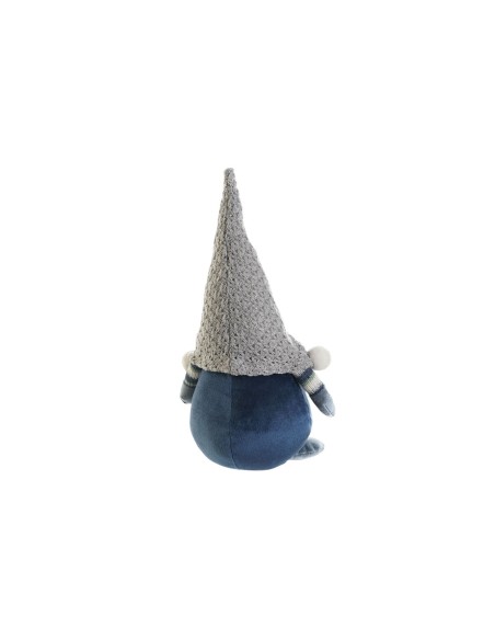 Décorations de Noël DKD Home Decor Bleu Blanc Gris Gnome 13 x 12 x 35 cm (2 Unités)