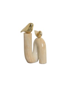 Figurine Décorative Home ESPRIT Doré Ivoire Oiseaux Romantique 19 x 11,5 x 27 cm