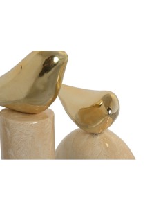 Figurine Décorative Home ESPRIT Doré Ivoire Oiseaux Romantique 19 x 11,5 x 27 cm 2
