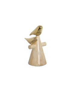 Figurine Décorative Home ESPRIT Doré Ivoire Oiseaux Romantique 16,5 x 14 x 27 cm