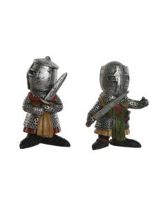 Figurine Décorative Home ESPRIT Gris 6 x 4 x 9 cm (2 Unités)