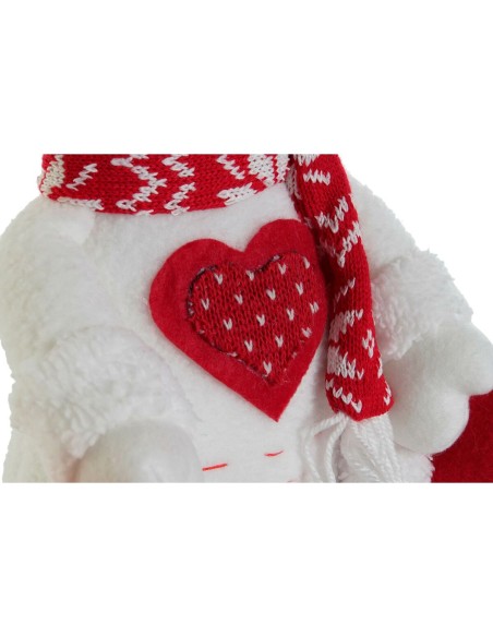 Décorations de Noël DKD Home Decor Blanc Rouge 24 x 14 x 30,5 cm (2 Unités)