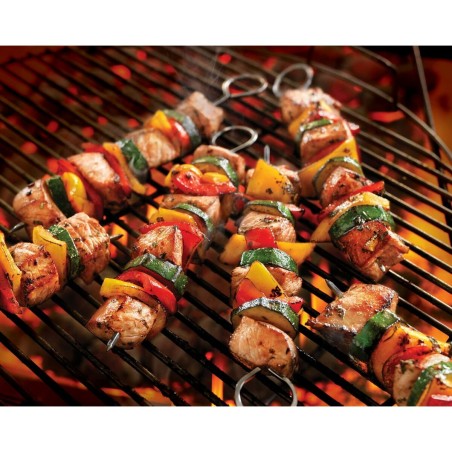 Ensemble de brochettes pour barbecue Algon Métal 27 cm 6 Pièces (24 Unités)