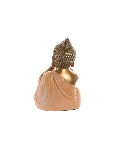 Figurine Décorative Home ESPRIT Vert Rose Doré Buda Oriental 11 x 9 x 17 cm (6 Unités)