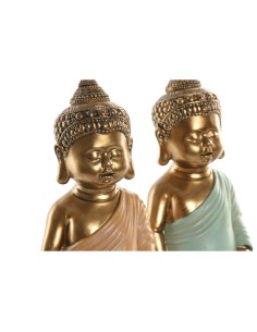 Figurine Décorative Home ESPRIT Vert Rose Buda Oriental 10 x 8 x 24 cm (2 Unités) 2
