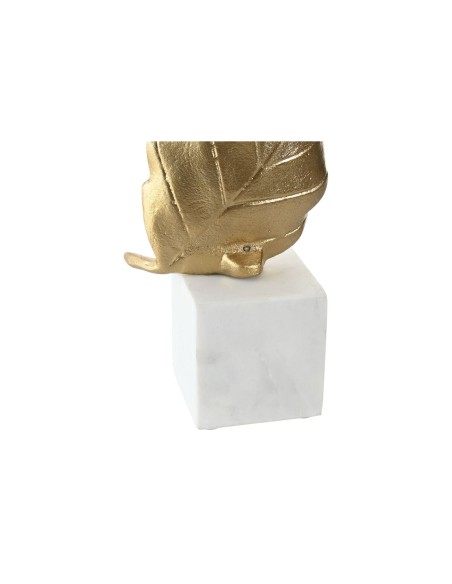 Figurine Décorative Home ESPRIT Blanc Doré Feuille d'une plante 20 x 7 x 22 cm