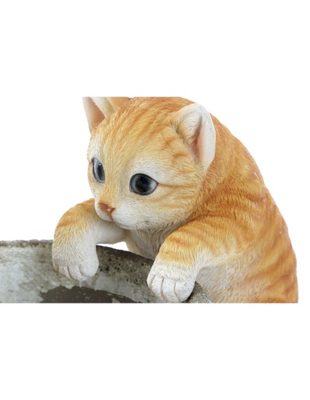 Figurine Décorative Home ESPRIT Blanc Marron Gris Orange animaux 9 x 9 x 15,5 cm (3 Unités)