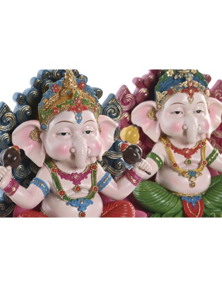 Figurine Décorative Home ESPRIT Multicouleur Indien 18 x 10 x 21 cm (2 Unités)