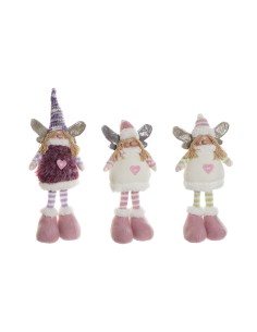 Décorations de Noël DKD Home Decor Multicouleur Elfe 13 x 7 x 35 cm (3 Unités)