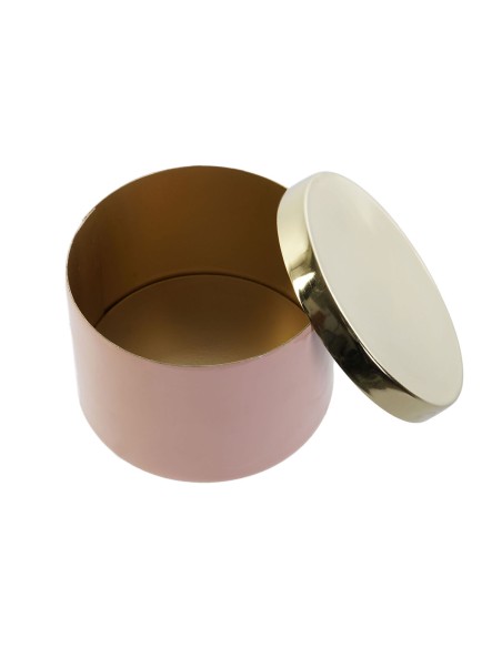 Boîte à bijoux DKD Home Decor Vert Corail Fer 13 x 13 x 9 cm (2 Pièces) (2 Unités)