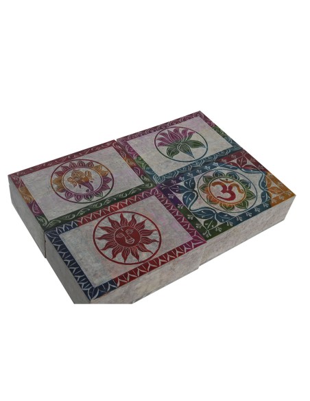 Boîte à bijoux DKD Home Decor Multicouleur Pierre 15 x 10 x 5 cm (4 Unités)