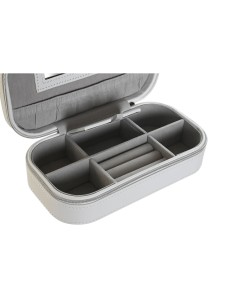 Boîte à bijoux DKD Home Decor Bleu Gris Camel Rose clair Polyuréthane Miroir 18,5 x 10 x 5 cm (2 Unités) 2