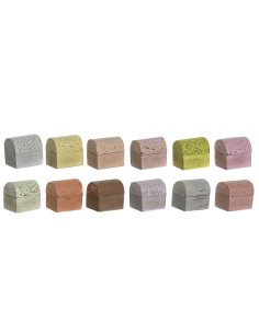 Boîte à bijoux DKD Home Decor Multicouleur Métal Bois de manguier 4 x 5 x 5 cm (12 Unités)