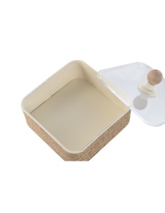 Boîte à bijoux Home ESPRIT Marron Clair Métal 16 x 16 x 11 cm (2 Pièces) 2