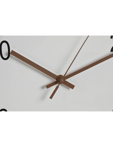 Horloge Murale Home ESPRIT Blanc Marron Naturel PVC 30 x 4 x 30 cm (2 Unités)