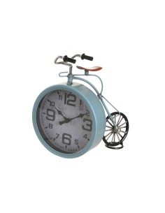Horloge de table DKD Home Decor Bleu Vert Bicyclette Vintage (2 Unités) 2
