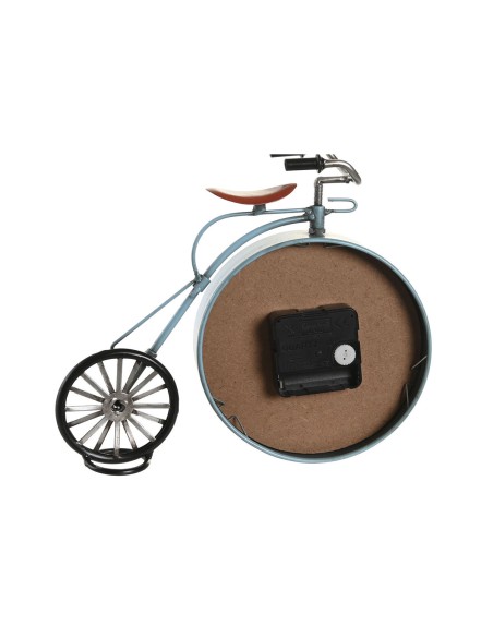 Horloge de table DKD Home Decor Bleu Vert Bicyclette Vintage (2 Unités)