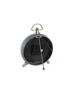 Horloge de table DKD Home Decor Noir Gris Doré Traditionnel (2 Unités) 2