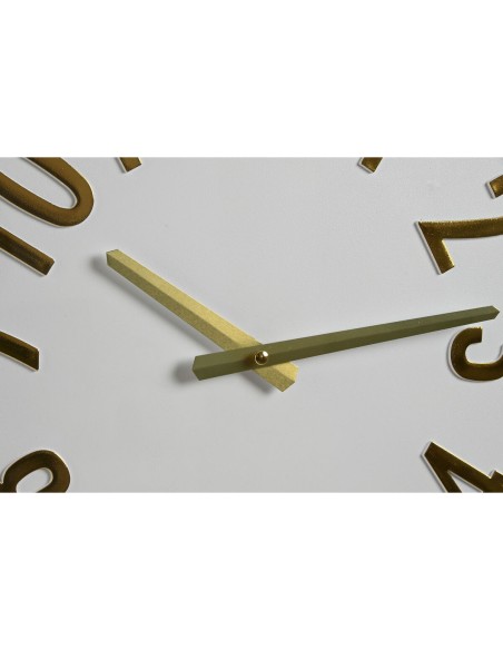 Horloge Murale Home ESPRIT Blanc Marron Doré PVC 45 x 4 x 45 cm (2 Unités)