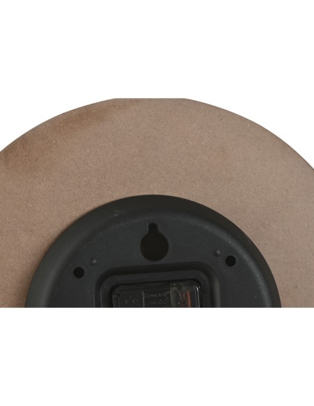 Horloge Murale Home ESPRIT Gris Naturel Bois MDF 30 x 5 x 30 cm (2 Unités)