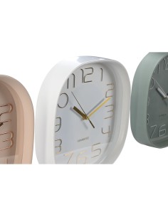 Horloge Murale Home ESPRIT Blanc Vert PVC 28,5 x 5 x 28,5 cm (3 Unités) 2