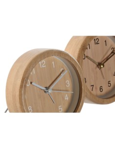 Horloge de table Home ESPRIT Naturel (2 Unités) 2
